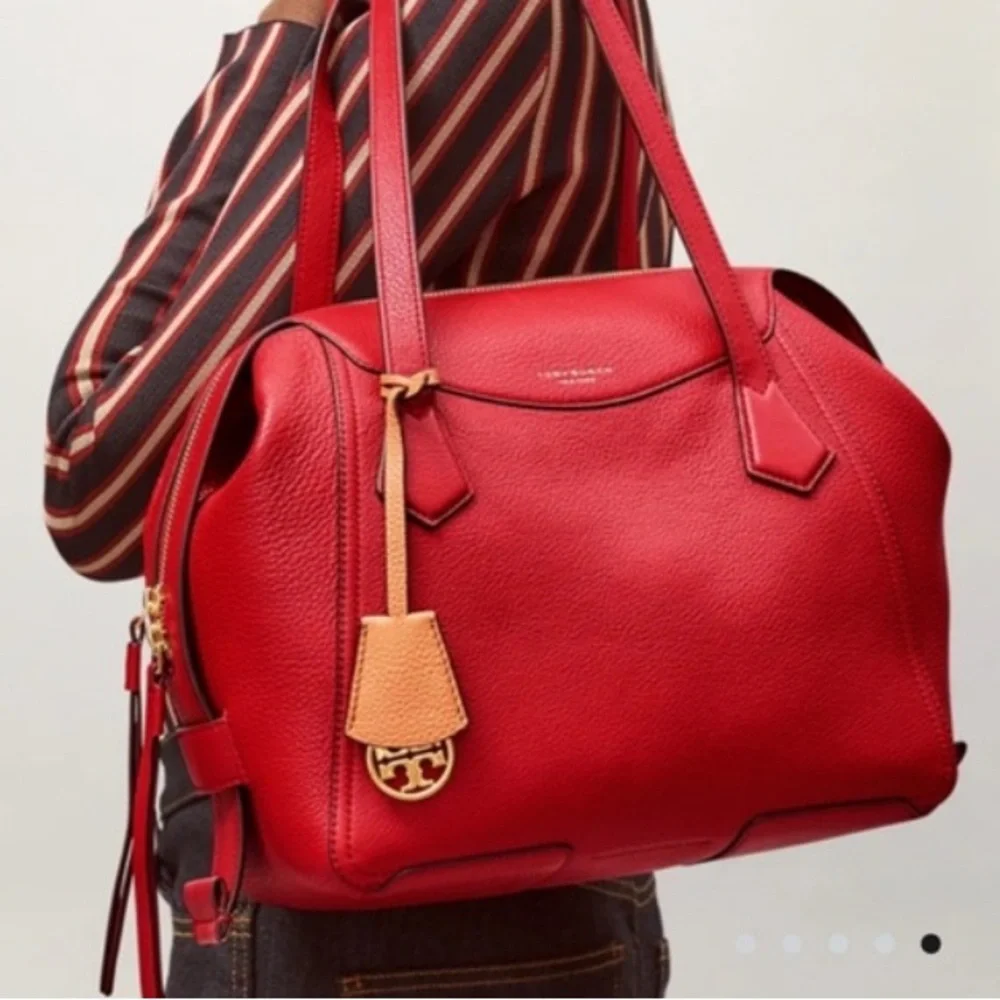 Nwot HTF color Tory Burch Perry Satchel in Red